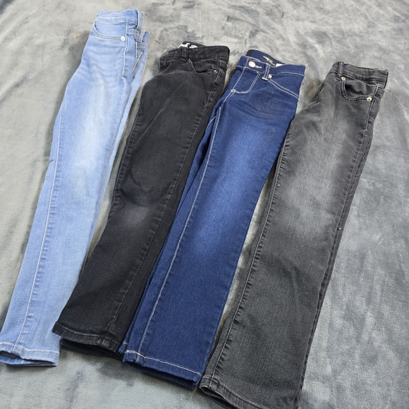 Girls Size 8 Slim Jeans Bundle 4 Pairs Skinny Stretch - Picture 6 of 7